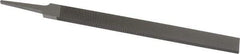 Grobet - 10" Standard Precision Swiss Pattern Hand File - Double Cut, 1" Width Diam x 1/4" Thick, With Tang - All Tool & Supply