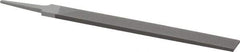 Grobet - 10" Standard Precision Swiss Pattern Hand File - Double Cut, 1" Width Diam x 1/4" Thick, With Tang - All Tool & Supply