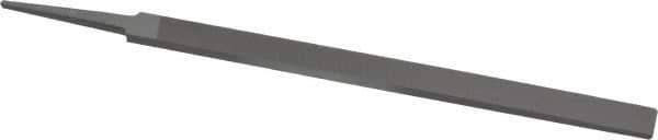 Grobet - 8" Standard Precision Swiss Pattern Regular Pillar File - 19/32" Width Diam x 13/64" Thick, With Tang - All Tool & Supply