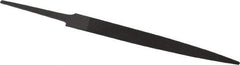 Grobet - 3" Standard Precision Swiss Pattern Warding File - Double Cut, 23/64" Width Diam x 1/32" Thick, With Tang - All Tool & Supply