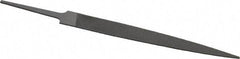 Grobet - 4" Standard Precision Swiss Pattern Warding File - Double Cut, 1/2" Width Diam x 3/64" Thick, With Tang - All Tool & Supply