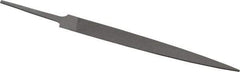 Grobet - 4" Standard Precision Swiss Pattern Warding File - Double Cut, 1/2" Width Diam x 3/64" Thick, With Tang - All Tool & Supply