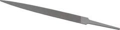 Grobet - 6" Standard Precision Swiss Pattern Warding File - Double Cut, 5/8" Width Diam x 5/64" Thick, With Tang - All Tool & Supply