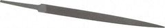 Grobet - 6" Standard Precision Swiss Pattern Warding File - Double Cut, 5/8" Width Diam x 5/64" Thick, With Tang - All Tool & Supply