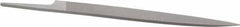 Grobet - 8" Standard Precision Swiss Pattern Knife File - Double Cut, 7/8" Width Diam x 13/64" Thick, With Tang - All Tool & Supply