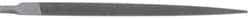 Grobet - 4" Standard Precision Swiss Pattern Three Square File - Double Cut, 9/32" Width Diam, With Tang - All Tool & Supply