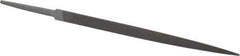 Grobet - 6" Standard Precision Swiss Pattern Three Square File - Double Cut, 3/8" Width Diam, With Tang - All Tool & Supply