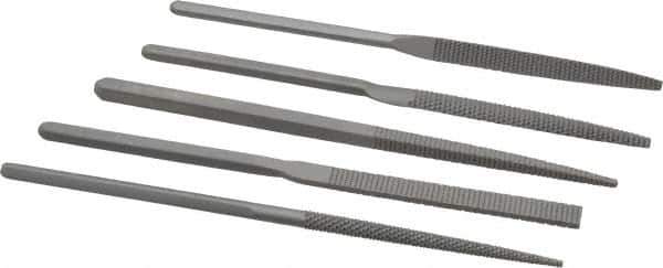 Grobet - 5 Piece Rasp Pattern File Set - 8" Long, Set Includes Half Round, Hand, Round, Square, Three Square - All Tool & Supply