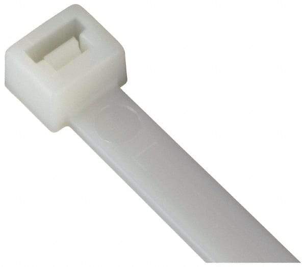 Thomas & Betts - 18" Long Natural (Color) Nylon Standard Cable Tie - 120 Lb Tensile Strength, 1.91mm Thick - All Tool & Supply