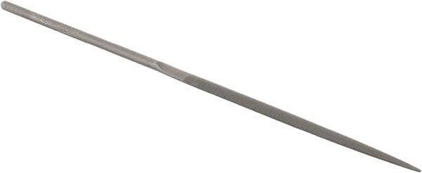 Grobet - 5-1/2" Needle Precision Swiss Pattern Crossing File - Round Handle - All Tool & Supply