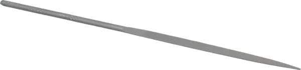 Grobet - 6-1/4" Needle Precision Swiss Pattern Half Round File - Round Handle - All Tool & Supply