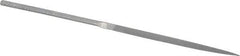 Grobet - 4" Needle Precision Swiss Pattern Three Square File - Round Handle - All Tool & Supply