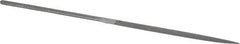 Grobet - 6-1/4" Needle Precision Swiss Pattern Three Square File - Round Handle - All Tool & Supply