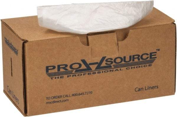 PRO-SOURCE - 90 Gal Capacity, 1.8 mil Thick, Heavy-Duty Trash Bags - Linear Low-Density Polyethylene (LLDPE), Flat Pack Dispenser, 38" Wide x 63" High, Clear - All Tool & Supply