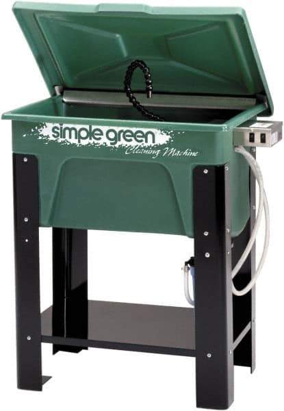 Simple Green - Free Standing Water-Based Parts Washer - 30 Gal Max Operating Capacity, Plastic Tank, 39" High x 35" Long x 24" Wide, 110 Input Volts - All Tool & Supply