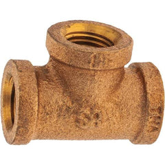 Merit Brass - Class 125, 1/4" Internal Pipe, Brass Tee - FBSPT x FBSPT x FBSPT - All Tool & Supply