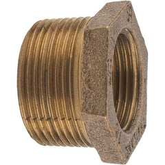 Merit Brass - Class 125, 1-1/4 x 1" Internal Pipe, Brass Hex Bushing - MBSPT x FBSPT - All Tool & Supply