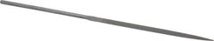 Nicholson - 6-1/4" Needle Precision Swiss Pattern Three Square File - Round Handle - All Tool & Supply