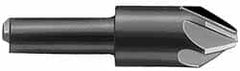 Hertel - 3/8" Head Diam, 1/4" Shank Diam, 6 Flute 120° High Speed Steel Countersink - All Tool & Supply