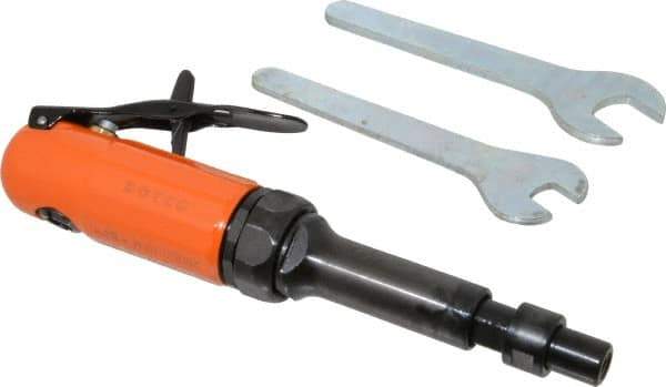 Dotco - 1/4" Collet, Straight Handle, Air Extended Length Die Grinder - 28,000 RPM, Front Exhaust, 16 CFM, 0.3 hp - All Tool & Supply