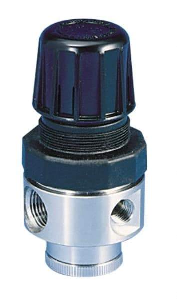 Parker - 1/2 NPT Port, 80 CFM, Stainless Steel Standard Regulator - 0 to 125 psi Range, 300 Max psi Supply Pressure, 1/4" Gauge Port Thread, 2.43" Wide x 4.97" High - All Tool & Supply