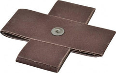 Made in USA - 120 Grit, Fine Grade, Aluminum Oxide Cross Pad - 5" Long x 2" Wide x 2" Thick, Cloth Backed, X Backing Weight, 8 Ply, 7,500 Max RPM - All Tool & Supply