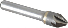 Made in USA - 1/2" Head Diam, 3/8" Shank Diam, 6 Flute 60° Solid Carbide Countersink - All Tool & Supply