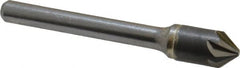 Made in USA - 3/8" Head Diam, 1/4" Shank Diam, 6 Flute 82° Solid Carbide Countersink - All Tool & Supply