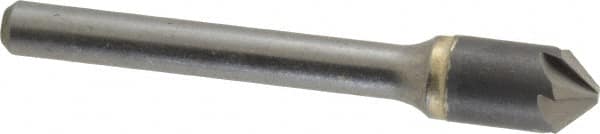 Made in USA - 3/8" Head Diam, 1/4" Shank Diam, 6 Flute 90° Solid Carbide Countersink - All Tool & Supply