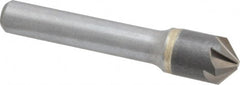 Made in USA - 1/2" Head Diam, 3/8" Shank Diam, 6 Flute 100° Solid Carbide Countersink - All Tool & Supply