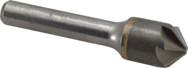 Made in USA - 5/8" Head Diam, 3/8" Shank Diam, 6 Flute 100° Solid Carbide Countersink - All Tool & Supply