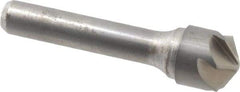 Made in USA - 5/8" Head Diam, 3/8" Shank Diam, 6 Flute 120° Solid Carbide Countersink - Bright Finish, 2-5/8" OAL, 0.109" Nose Diam, Single End, Straight Shank, Right Hand Cut - All Tool & Supply