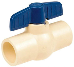 NIBCO - 3" Pipe, Standard Port, PVC Miniature Ball Valve - 1 Piece, Inline - One Way Flow, FNPT x FNPT Ends, Tee Handle, 150 WOG - All Tool & Supply