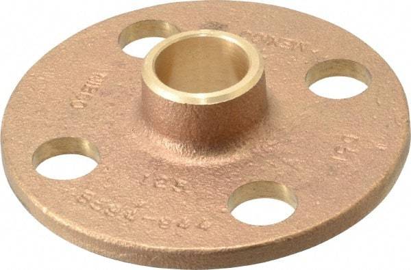 NIBCO - 3/4" Pipe, 3-7/8" OD, Cast Copper Companion Pipe Flange - 125 psi, C End Connection, 2-3/4" Across Bolt Hole Centers - All Tool & Supply