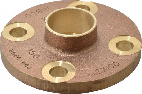 NIBCO - 1-1/2" Pipe, 5" OD, Cast Copper Companion Pipe Flange - 150 psi, C End Connection, 3-7/8" Across Bolt Hole Centers - All Tool & Supply