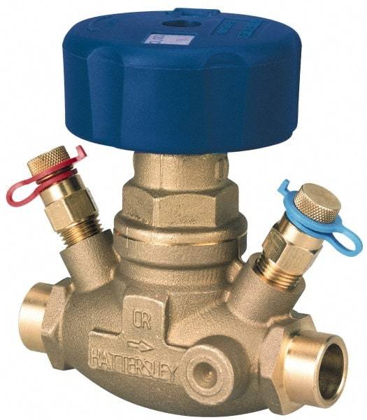 NIBCO - 1/2" Pipe, Threaded End Connections, Straight Calibrated Balance Valve - 100mm Long, 97mm High, 240 Max psi, Brass Body - All Tool & Supply