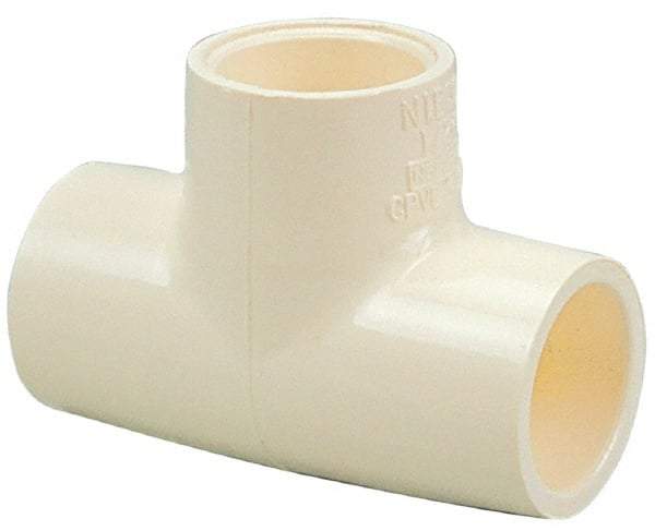 NIBCO - 3/4 x 1/2 x 1/2" CPVC Plastic Pipe Tee - Slip x Slip x Slip End Connections - All Tool & Supply