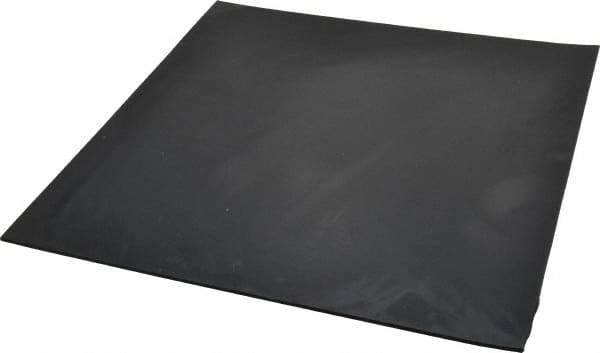 Made in USA - 12" Long, 12" Wide, 1/8" Thick, Neoprene Rubber Foam Sheet - 50 to 60 Durometer, Black, -40 to 225°F, 2,500 psi Tensile Strength, Plain Backing, Stock Length - All Tool & Supply