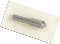 Made in USA - 1/2" Head Diam, 3/8" Shank Diam, 6 Flute 90° High Speed Steel Countersink - All Tool & Supply