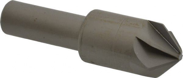 Made in USA - 3/4" Head Diam, 1/2" Shank Diam, 6 Flute 90° High Speed Steel Countersink - All Tool & Supply