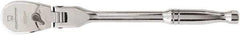 GearWrench - 1/4" Drive Pear Head Ratchet - Full Polish Chrome Finish, 6" OAL, 60 Gear Teeth, Full Polished Handle, Flex Head - All Tool & Supply