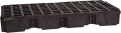 Eagle - 30 Gal Sump, 5,000 Lb Capacity, 2 Drum, Polyethylene Platform - 51-1/2" Long x 26-1/4" Wide x 6-1/2" High, Black, Low Profile, Vertical, Inline Drum Configuration - All Tool & Supply