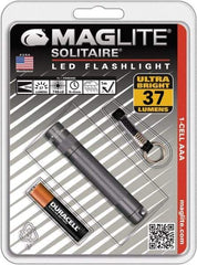 Mag-Lite - Clear LED Bulb, 47 Lumens, Mini Flashlight - Gray Aluminum Body, 1 AAA Alkaline Battery Included - All Tool & Supply