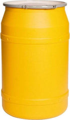 Eagle - 55 Gallon Yellow Cylindrical Polyethylene Open Head Drum - 36-3/8" High x 23" Diam - All Tool & Supply