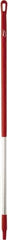 Vikan - 51 x 1-1/4" Aluminum Squeegee Handle - European Threaded Connection, Red - All Tool & Supply