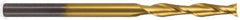 Hertel - 7/16", 3" LOC, 7/16" Shank Diam, 6" OAL, 2 Flute, Solid Carbide Square End Mill - Single End, TiN Finish, 30° Helix, Centercutting, Right Hand Cut - All Tool & Supply