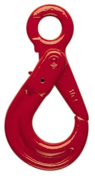 Pewag - 18,100 Lb Capacity, Chain Grade 80, Alloy Steel Eye Hook - 2.64" Hook Throat, 10" Reach, 1-31/32" Eye ID, 5/8" Chain Diam, Dacromet - All Tool & Supply