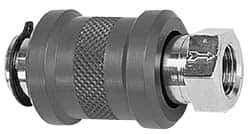 Legris - 1/8" Pipe, FBSPP x FBSPP, Nickel Plated Brass Standard Slide Valve - 230 Max psi, Anodized Aluminum Sleeve - All Tool & Supply