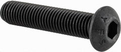 Value Collection - 5/16-24 UNF Hex Socket Drive, Button Screw - Alloy Steel, Black Oxide Finish, Fully Threaded, 1-1/2" Length Under Head - All Tool & Supply