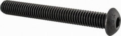 Value Collection - 3/8-16 UNC Hex Socket Drive, Button Screw - Alloy Steel, Black Oxide Finish, Fully Threaded, 3" Length Under Head - All Tool & Supply